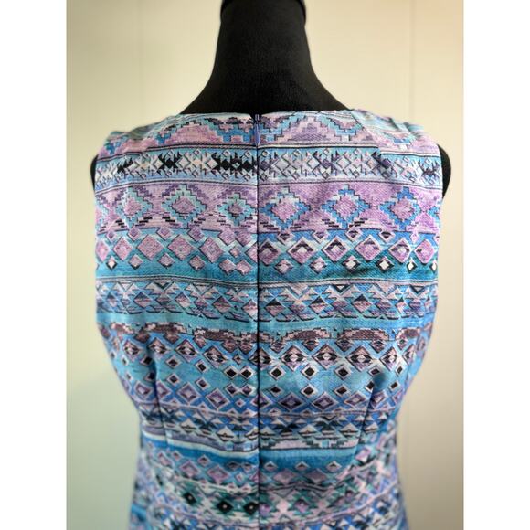 Rabbit Rabbit Rabbit Designs Women's Aztec Print Dress, Size 12 - Picture 5 of 8